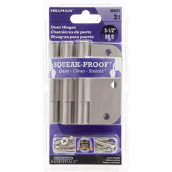 Hillman Hardware Essentials Squeak-Proof Round Corner Door Hinges, 3-1/2"
