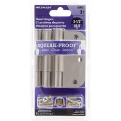 Hillman Hardware Essentials Squeak-Proof Round Corner Door Hinges, 3-1/2"