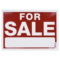 Hillman For Sale Sign Red and White (10" x 14")