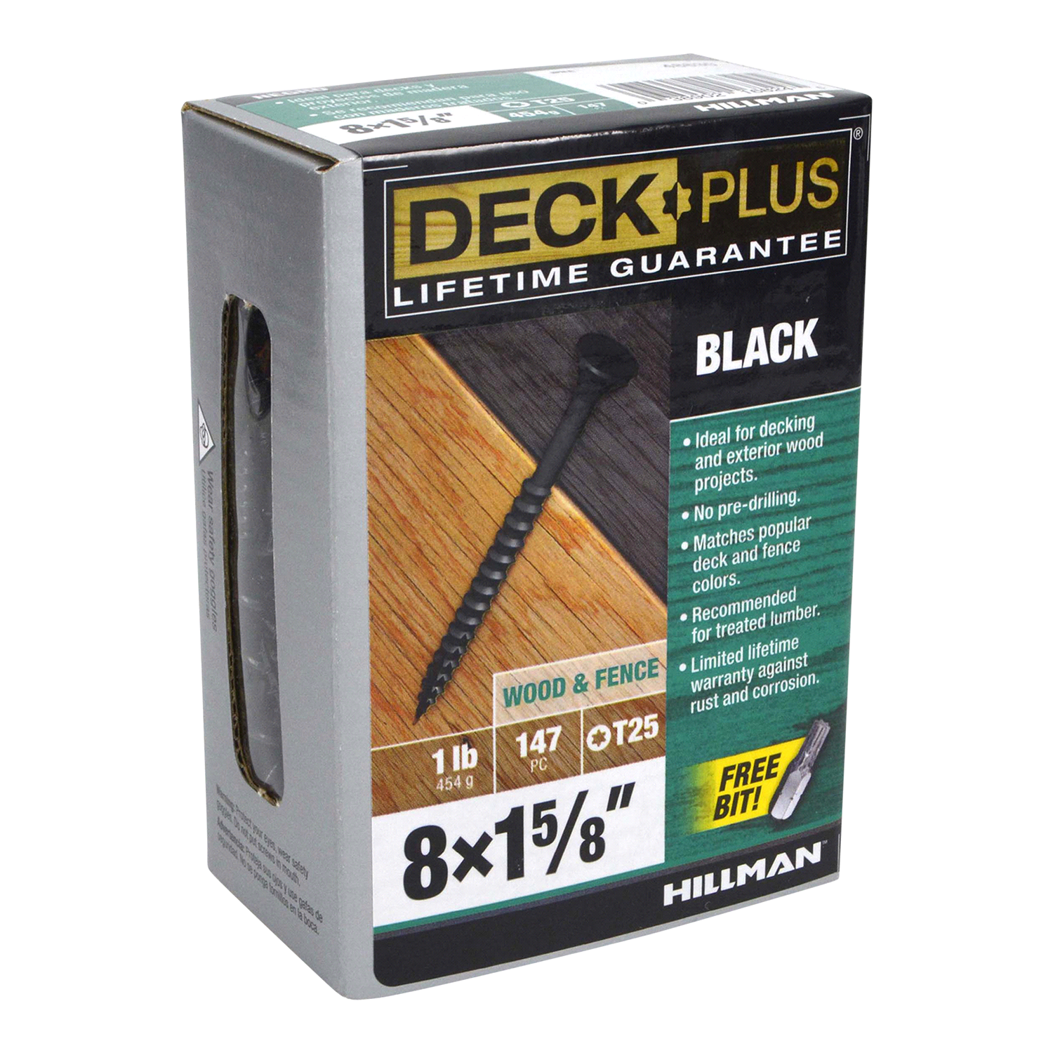slide 4 of 5, Deck Plus Black Wood & Fence Screws 73 ea, 73 ct
