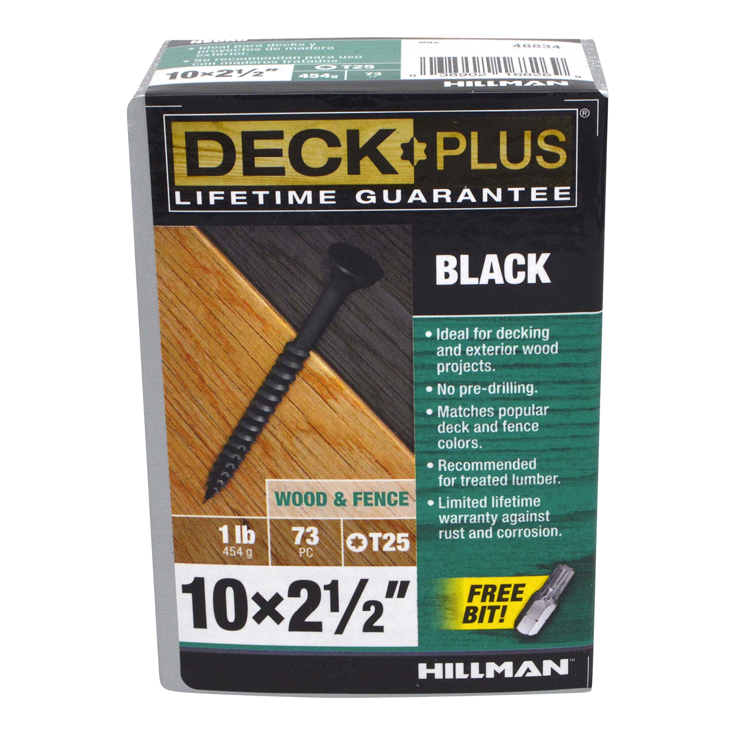 slide 1 of 5, Deck Plus Black Wood & Fence Screws 73 ea, 73 ct