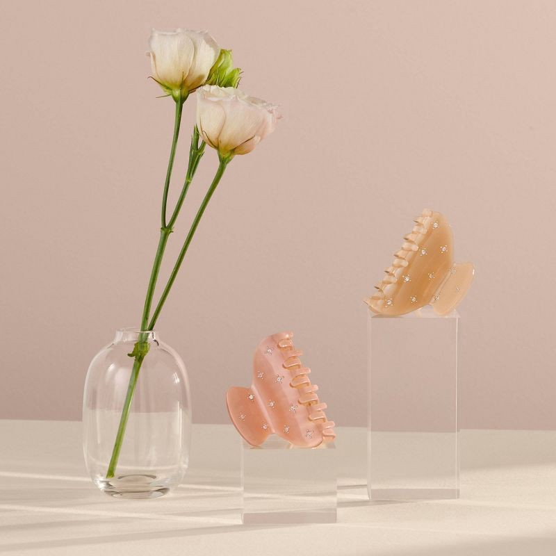 slide 6 of 7, The Hair Edit Star Studded Clips - 2pc, 2 ct