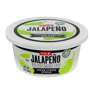 slide 1 of 1, H-E-B Jalapeno Cream Cheese Spread, 8 oz