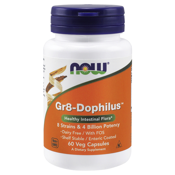 slide 1 of 1, NOW Foods Gr8-Dophilus Vegan Capsules, 60 ct