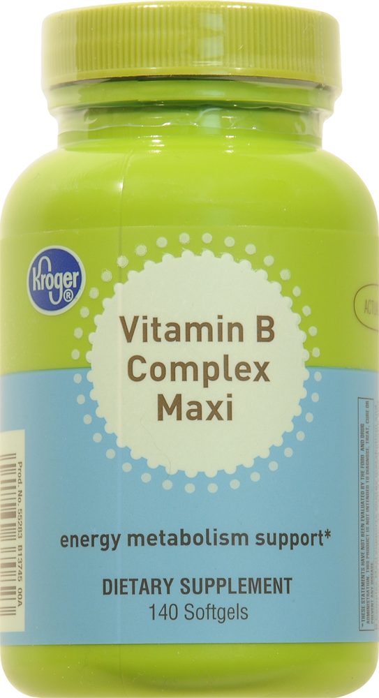 slide 1 of 4, Kroger Vitamin B Complex Maxi Energy Metabolism Support Softgels, 140 ct