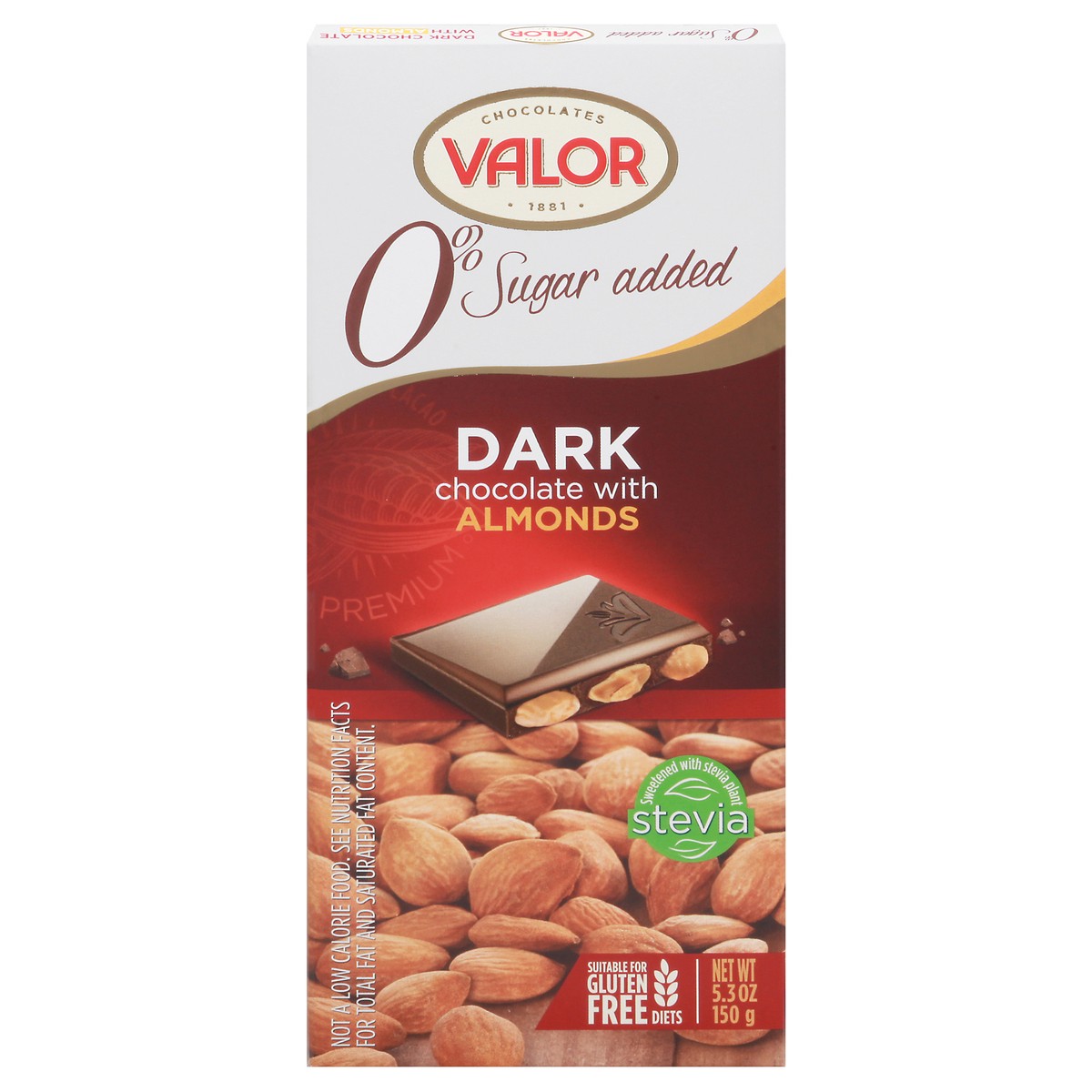 slide 1 of 14, Valor Dark Chocolate with Almonds 5.3 oz, 5.3 oz