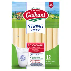 Galbani Whole Milk Low Moisture Mozzarella String Cheese 12 oz