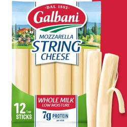 Galbani Whole Milk Low Moisture Mozzarella String Cheese 12 oz