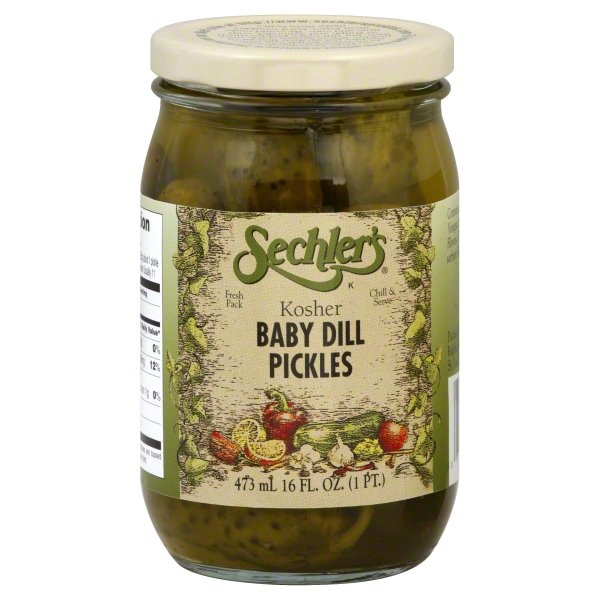 slide 1 of 1, Sechler's Dill Kosher Baby, 16 oz