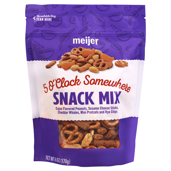 slide 1 of 1, Meijer 5 O'Clock Somewhere Snack Mix, 6 oz