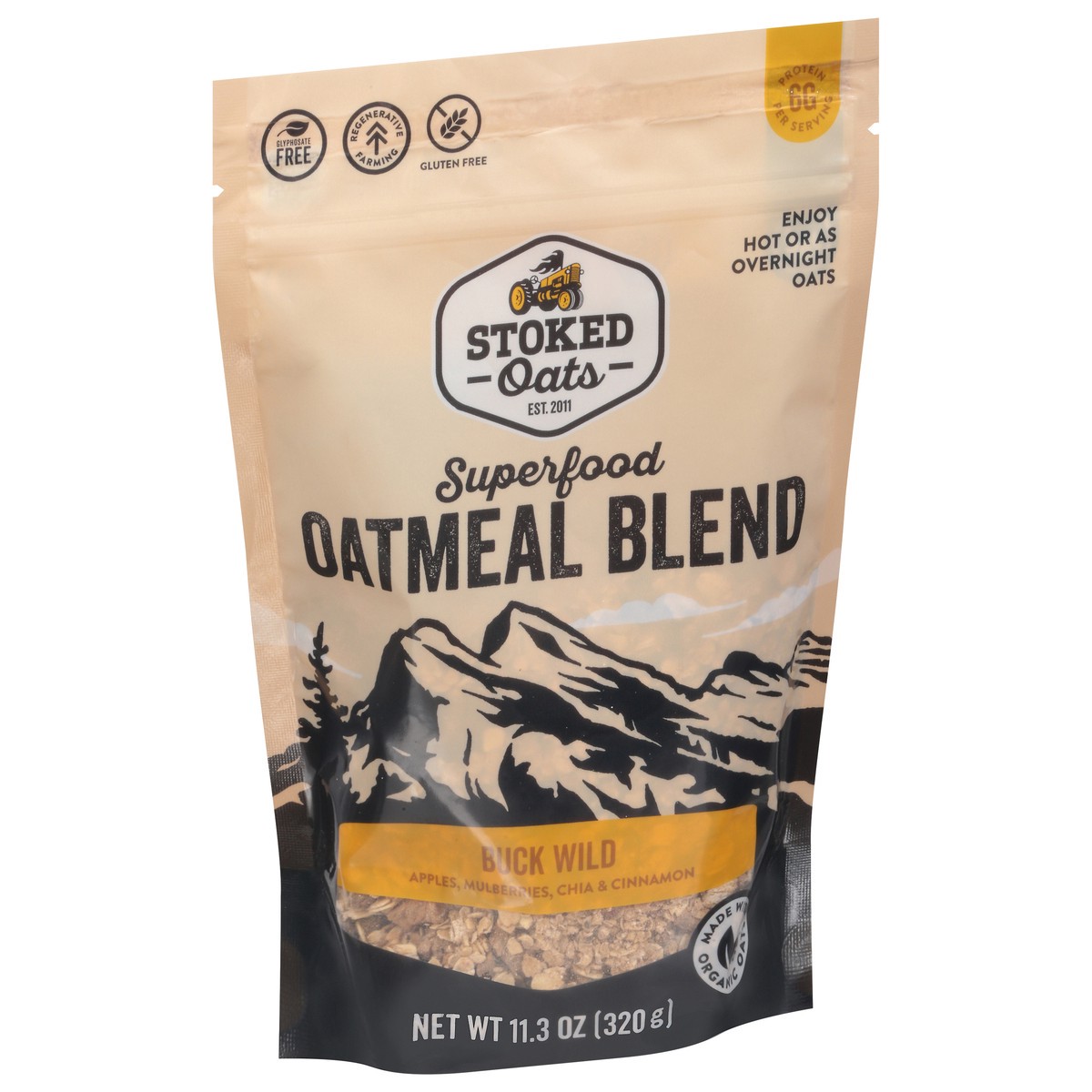 slide 12 of 13, Stoked Oats Oatmeal Buck Wild Blend - 11.3 Oz, 11.3 oz