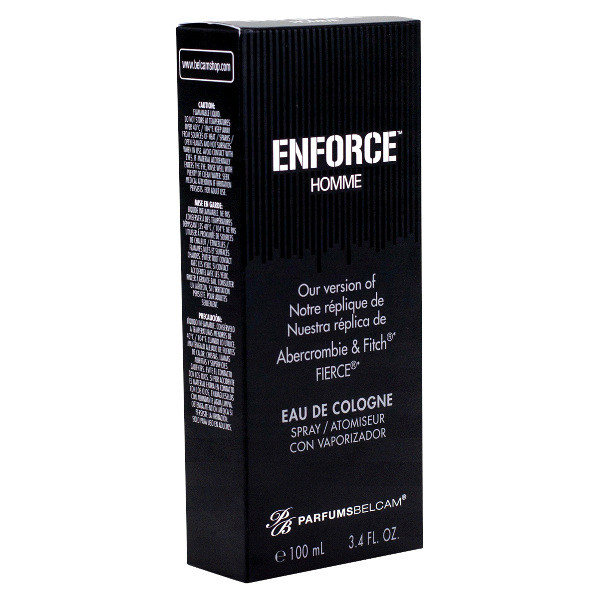 Parfums Belcam Enforce Eau de Cologne for Men, 3.4 Oz 