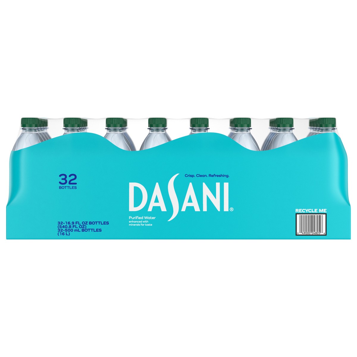 slide 1 of 6, DASANI Purified Water Bottles Enhanced with Minerals, 16.9 fl oz, 32 Pack, 32 ct