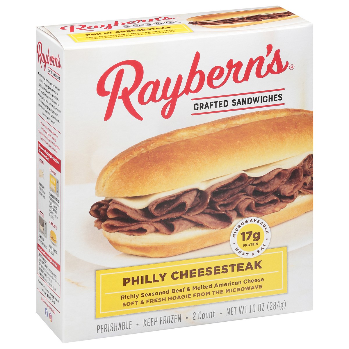 slide 10 of 16, Raybern's Crafted Philly Cheesesteak Sandwiches 2 ea, 2 ct
