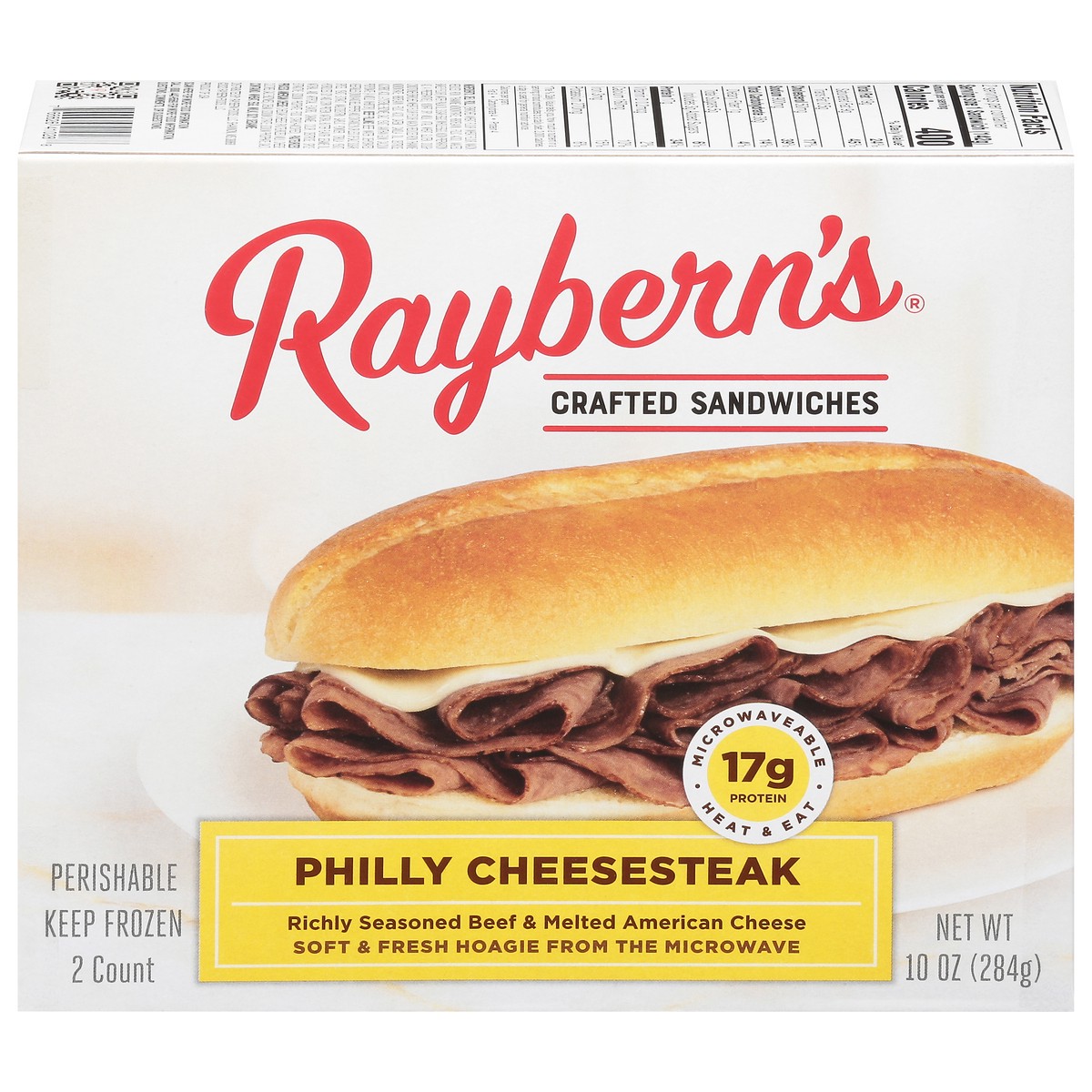 slide 9 of 16, Raybern's Crafted Philly Cheesesteak Sandwiches 2 ea, 2 ct