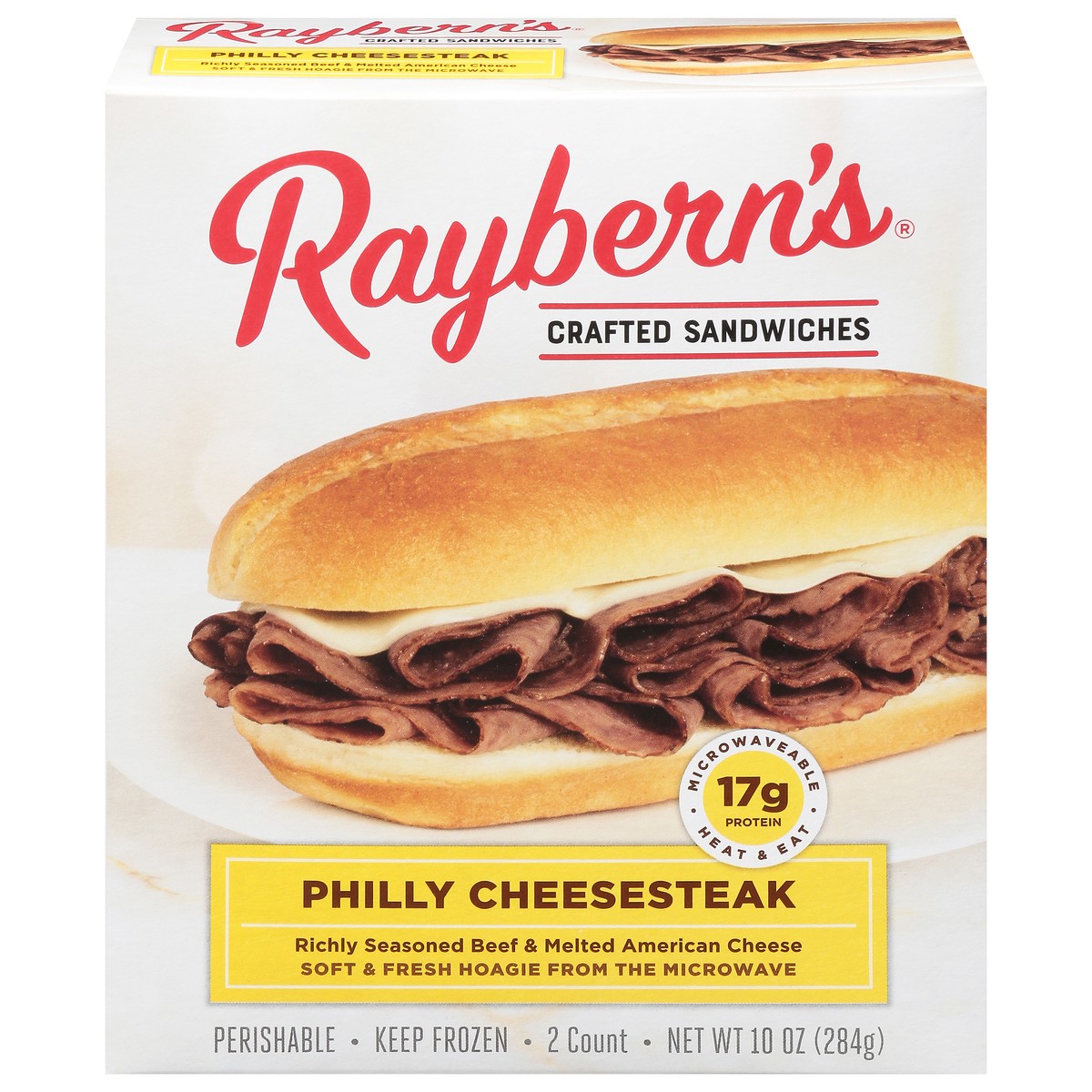 slide 11 of 16, Raybern's Crafted Philly Cheesesteak Sandwiches 2 ea, 2 ct