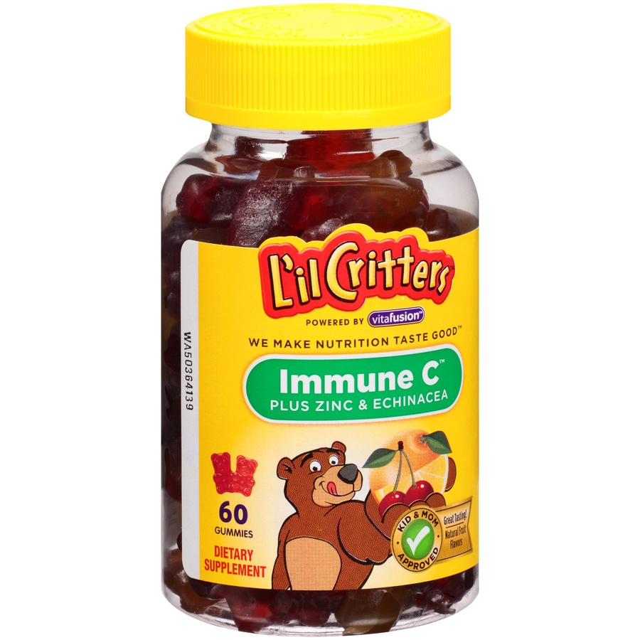 slide 2 of 7, L'il Critters Immune C Plus Zinc Echinacea Gummy Dietary Supplement, 60 ct
