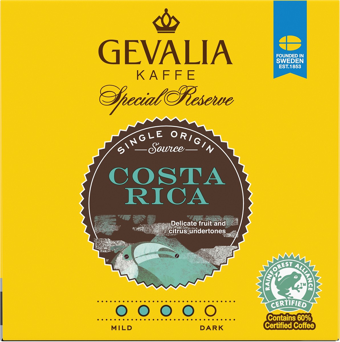 slide 8 of 12, Gevalia Special Reserve Costa Rica Single Origin Medium-Dark Roast K-Cup Coffee Pods, 10 ct. Box, 10 ct