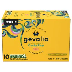 Gevalia Special Reserve Costa Rica Single Origin Medium-Dark Roast K-Cup Coffee Pods, 10 ct. Box