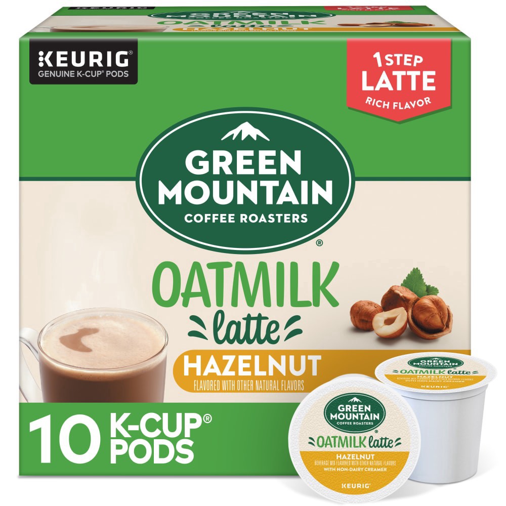 slide 1 of 6, Green Mountain Coffee Roasters Hazelnut Oatmilk Latte Medium Roast K-Cup Coffee Pods, 10 ct
