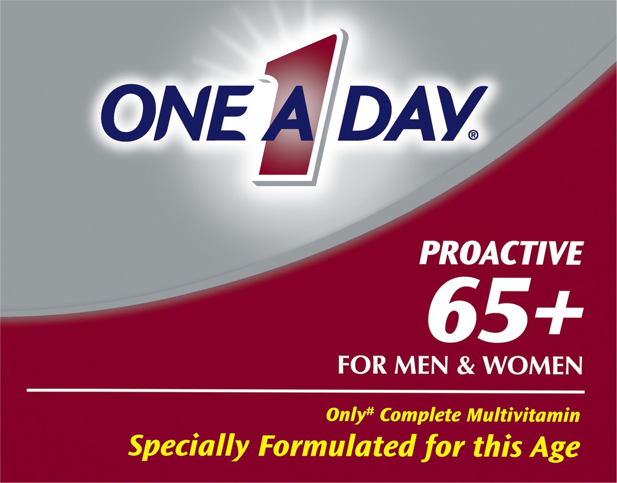 slide 8 of 8, One A Day Proactive 65+ Multivitamin/Multimineral Supplement Tablets 150 ea Box, 150 ct