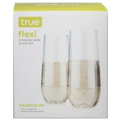 True Flexi 8 Ounce Stemless Wine Glass Set 1 ea