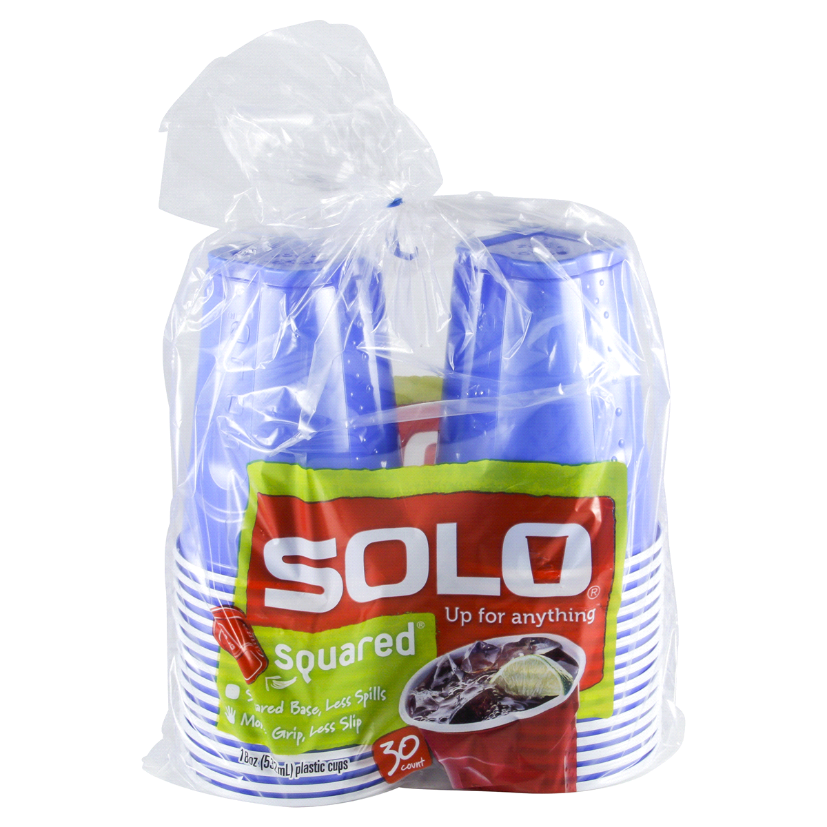 Solo Plastic Cups, Squared, 18 Ounce