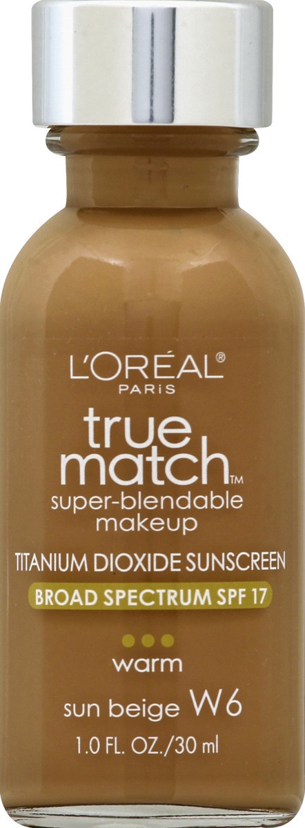 slide 5 of 7, L'Oréal L'Oreal Paris True Match Super-Blendable Foundation Makeup with SPF 17 - W6 Sun Beige - 1 fl oz, 1 oz