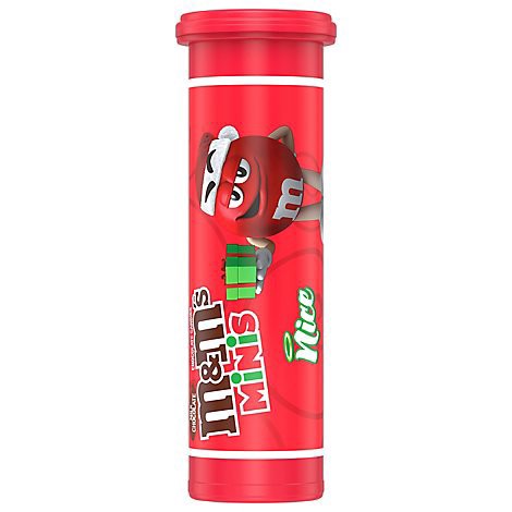 slide 1 of 1, M&M's Holiday Milk Chocolate Minis Size Christmas Candy Tube - 1.08 Oz, 1.08 oz