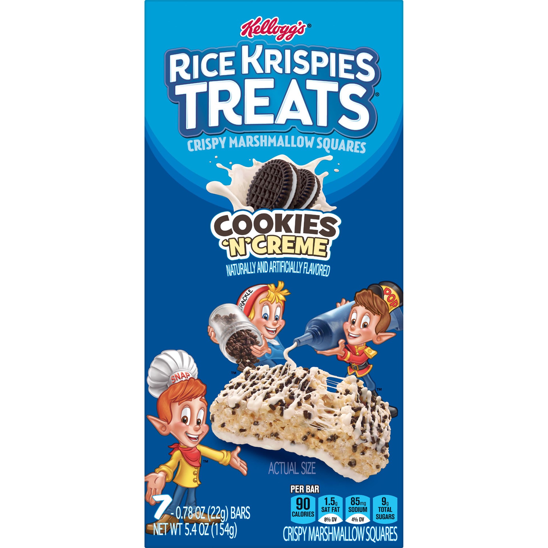 slide 3 of 5, Rice Krispies Treats Cookies 'n' Creme Marshmallow Snack Bars, 5.4 oz