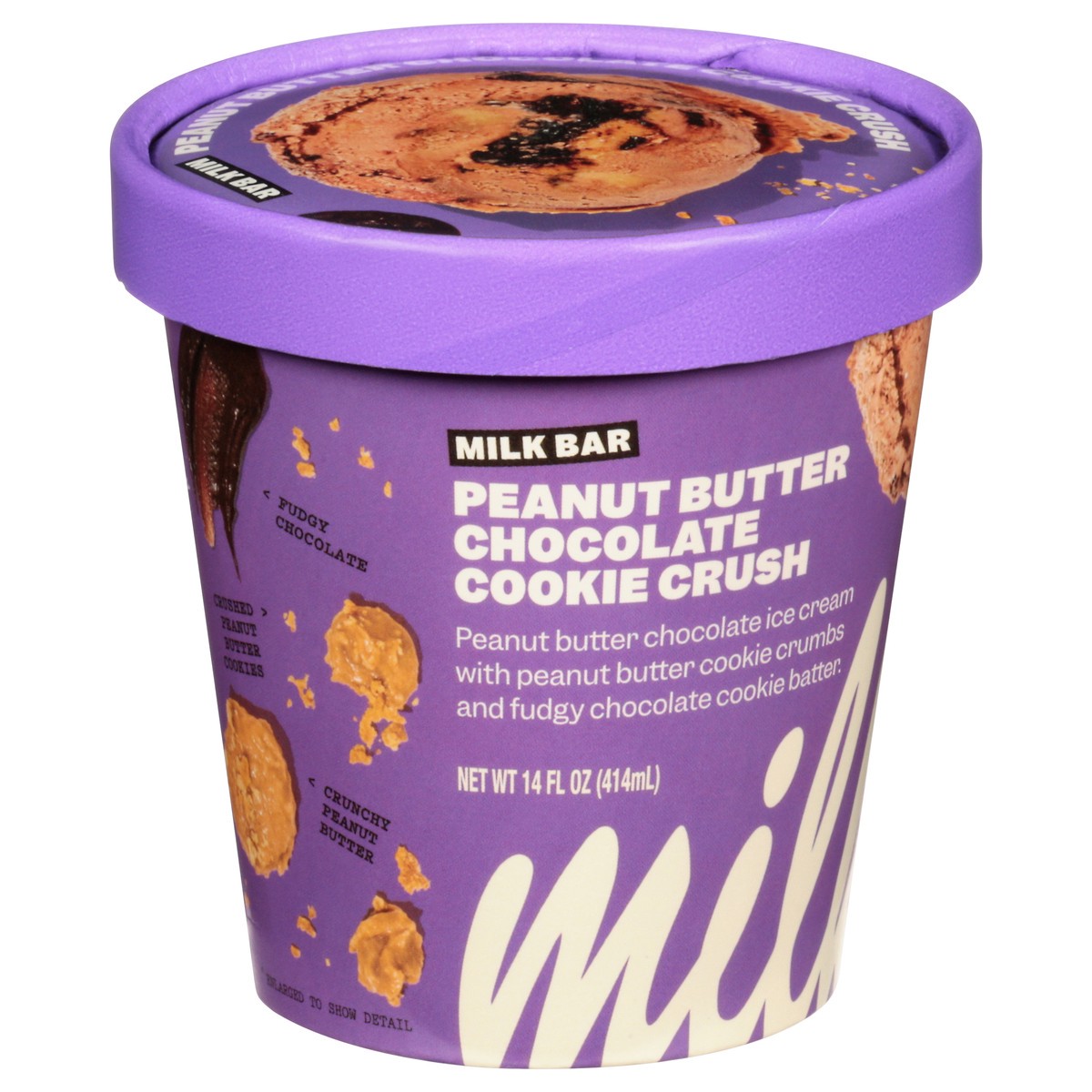 slide 2 of 9, Milk Bar Peanut Butter Chocolate Cookie Crush Ice Cream 14 fl oz, 14 fl oz