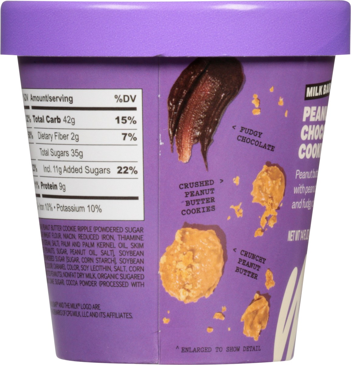 slide 7 of 9, Milk Bar Peanut Butter Chocolate Cookie Crush Ice Cream 14 fl oz, 14 fl oz