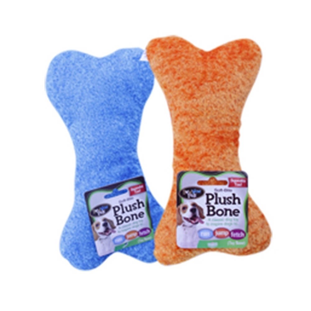 slide 1 of 1, Bow Wow Pals Soft Bite Plush Bone, Assorted Colors, 10 in