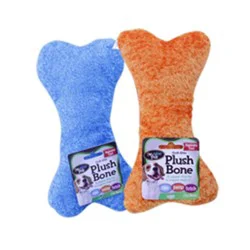 Bow Wow Pals Soft Bite Plush Bone, Assorted Colors