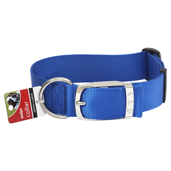 slide 1 of 1, Meijer Adjustable Dog Collar, Blue, X-Large, 1 ct