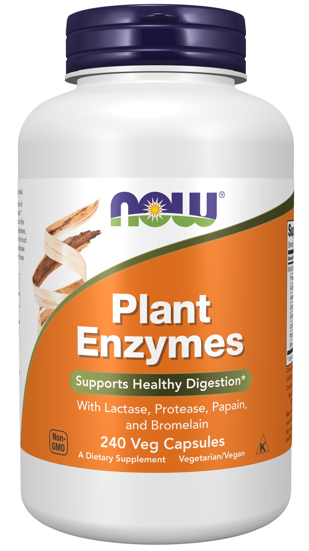 slide 1 of 4, NOW Plant Enzymes - 240 Veg Capsules, 240 ct