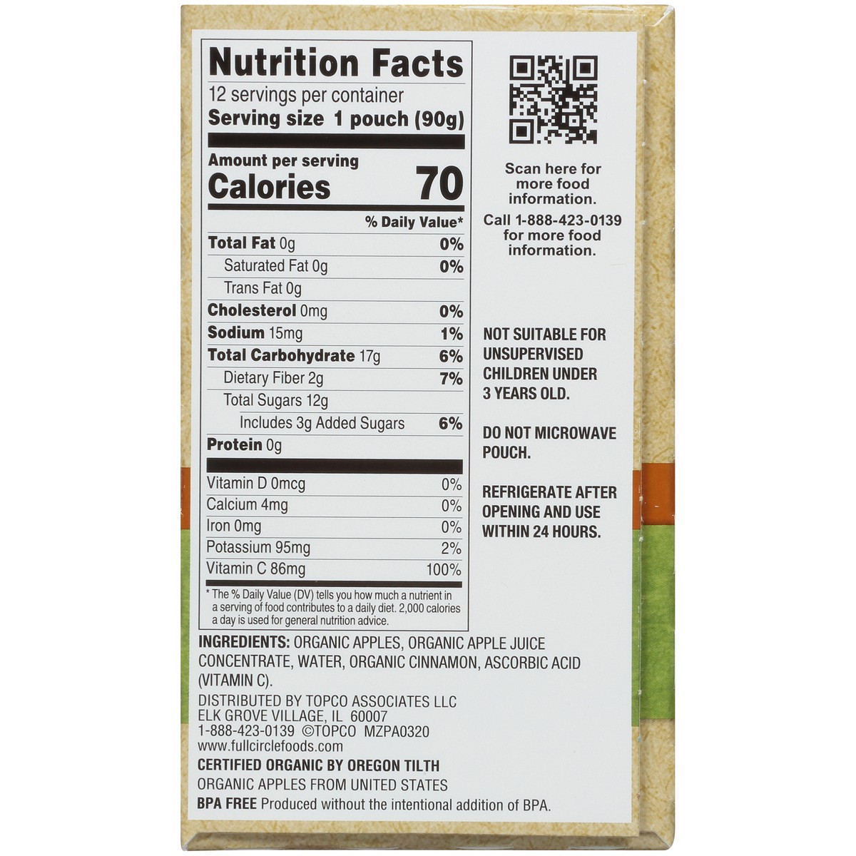 slide 3 of 13, Full Circle Market Cinnamon Apple Sauce - 38.4 oz, 38.4 oz