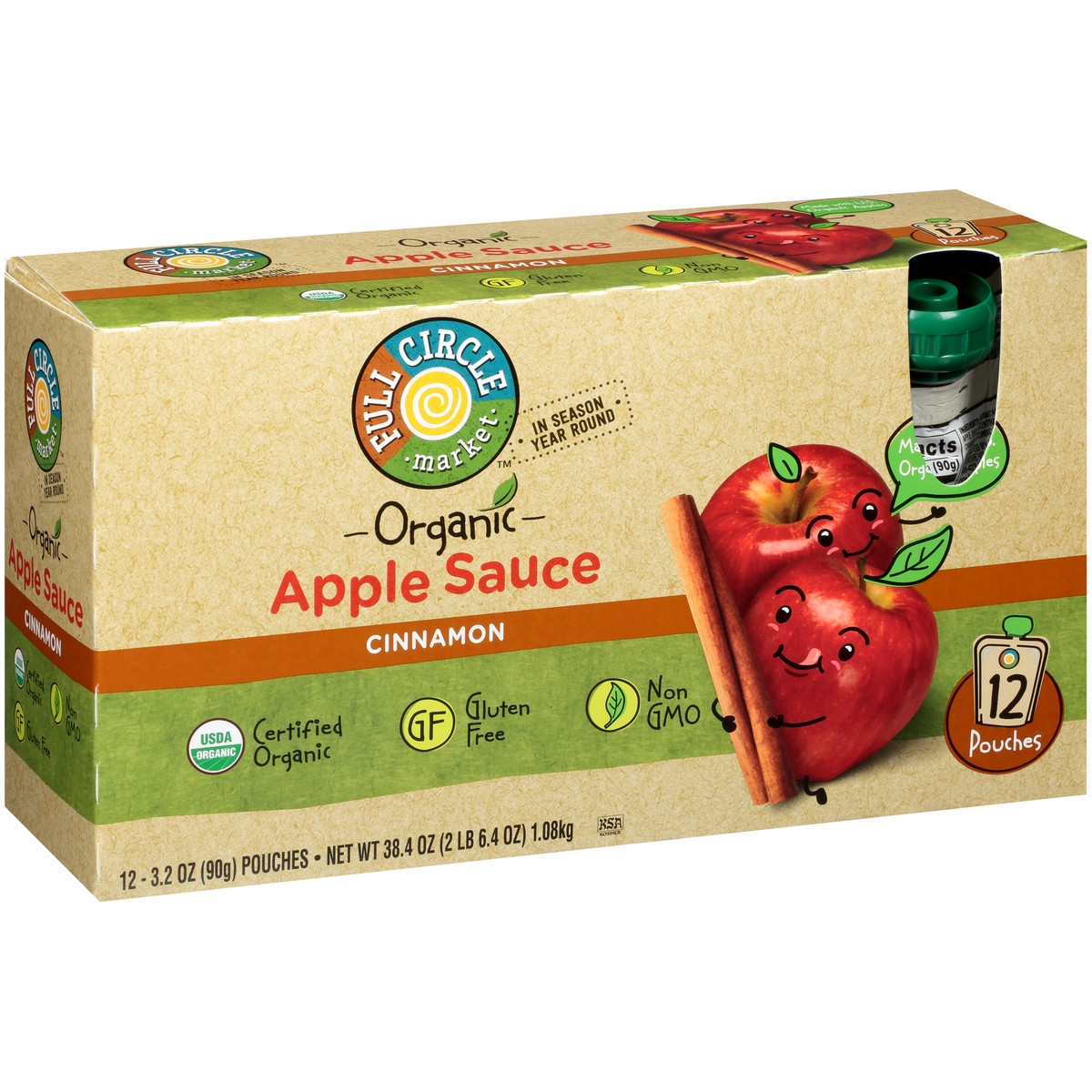slide 13 of 13, Full Circle Market Cinnamon Apple Sauce - 38.4 oz, 38.4 oz