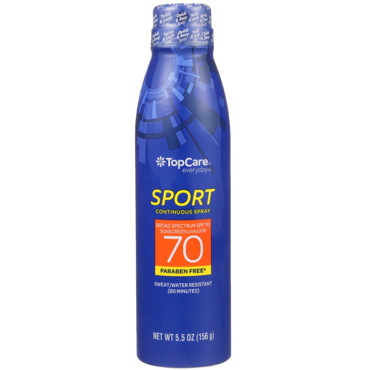 slide 3 of 9, TopCare Everyday Broad Spectrum SPF 70 Continuous Spray Sport Sunscreen 5.5 oz, 5.5 oz