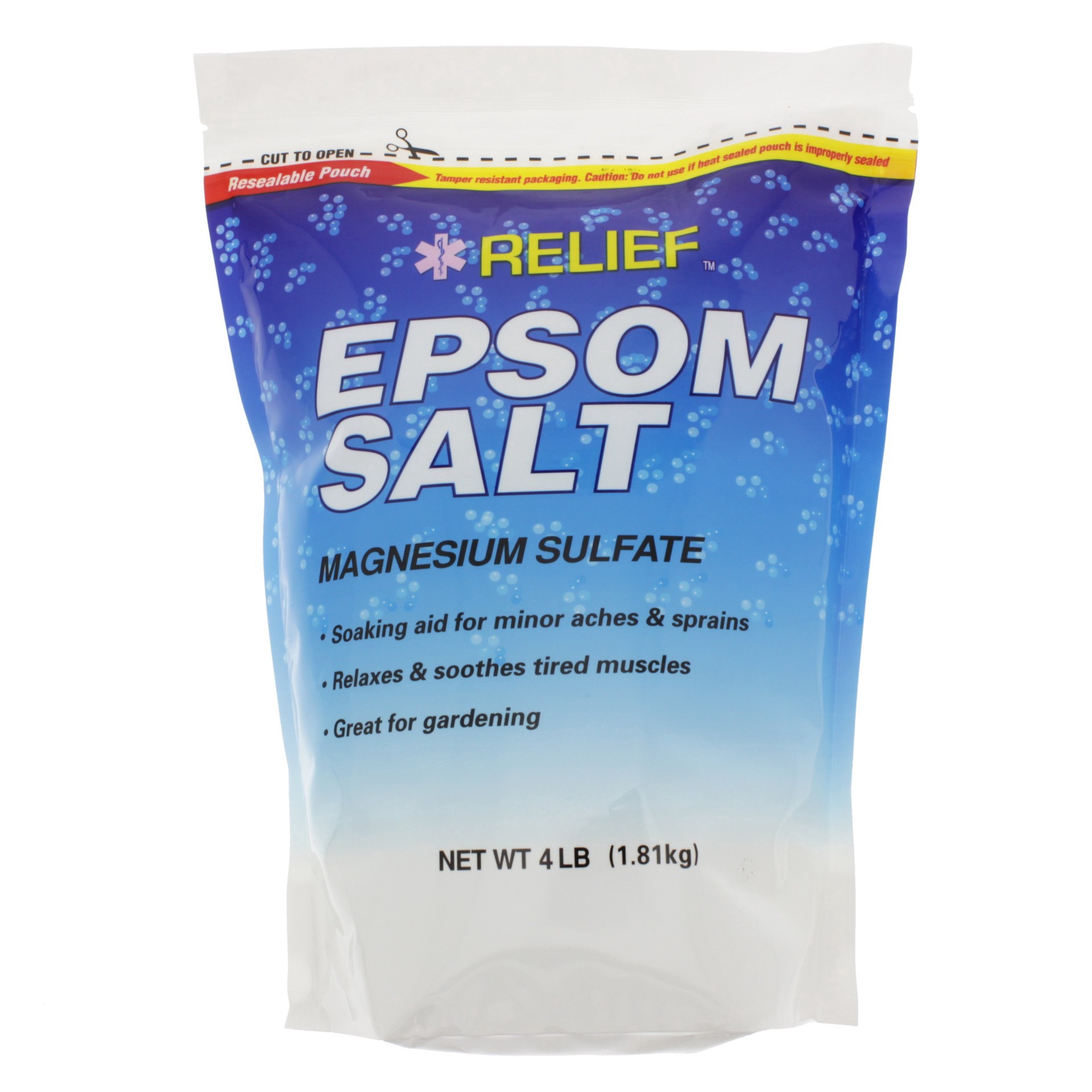 slide 1 of 1, Relief MD Epsom Salt, 4 lb