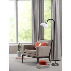 Room & Retreat Adjustable Floor Lamp Blk 71"