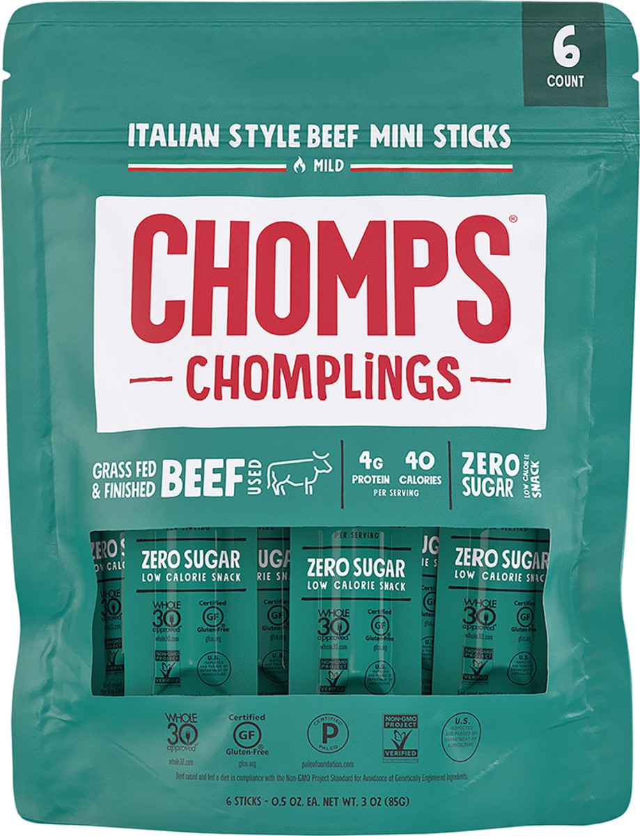 slide 3 of 7, Chomps Italian Beef Sticks, 1 ct