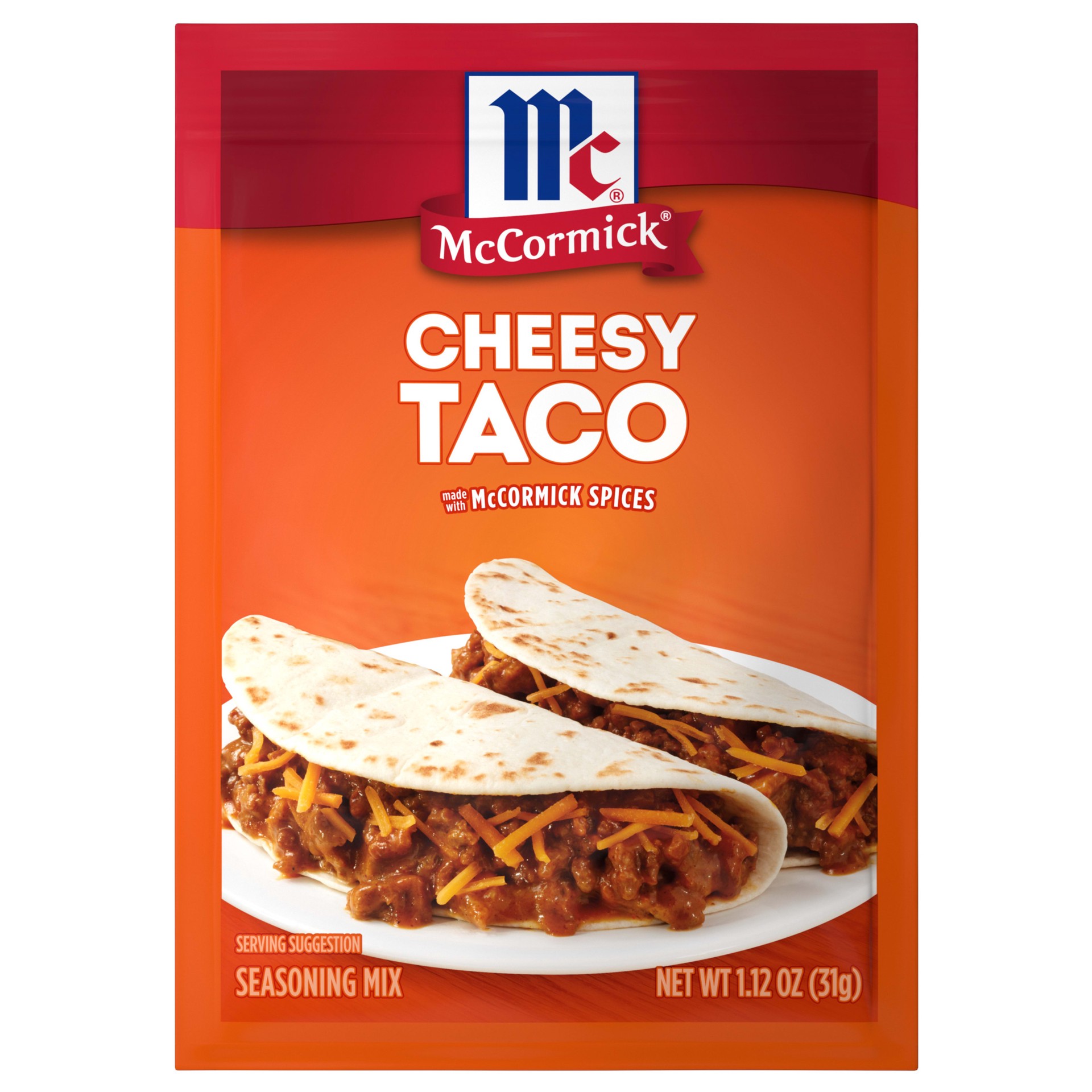 slide 1 of 5, McCormick Taco Seasoning Mix - Cheesy, 1.12 oz