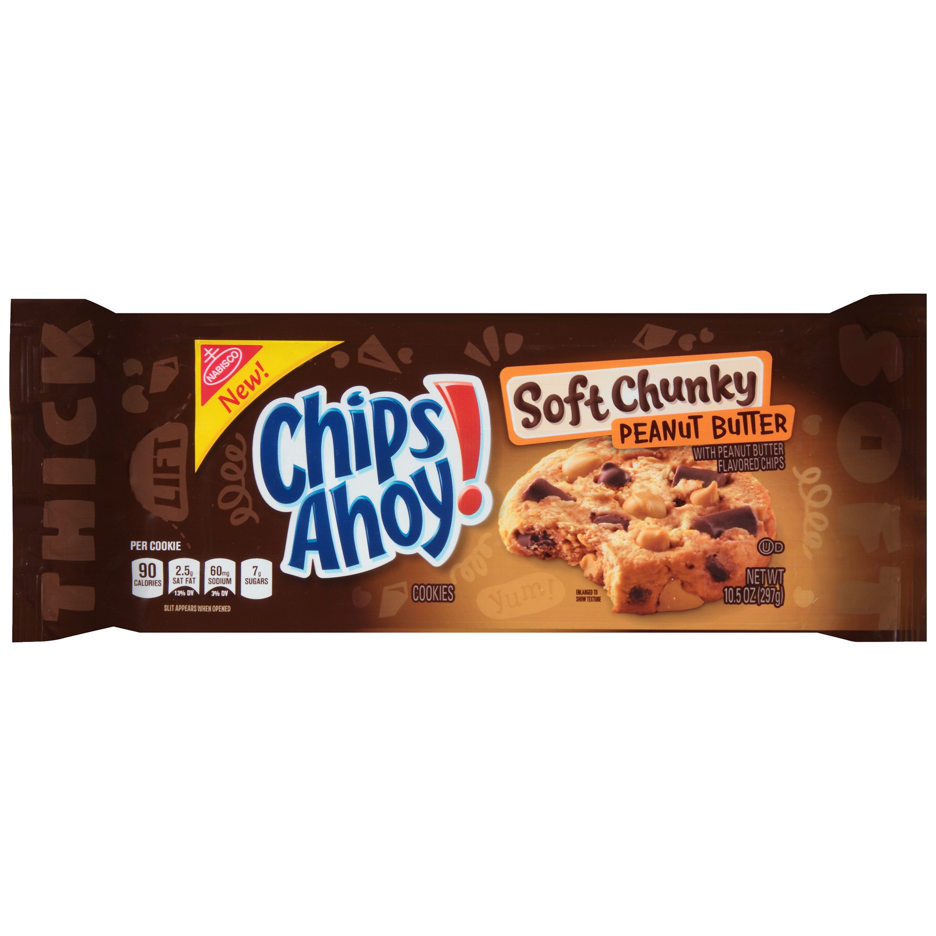 slide 1 of 6, CHIPS AHOY! Soft Baked Peanut Butter Chocolate Chip Cookies, 10.5oz package, 0.7 lb