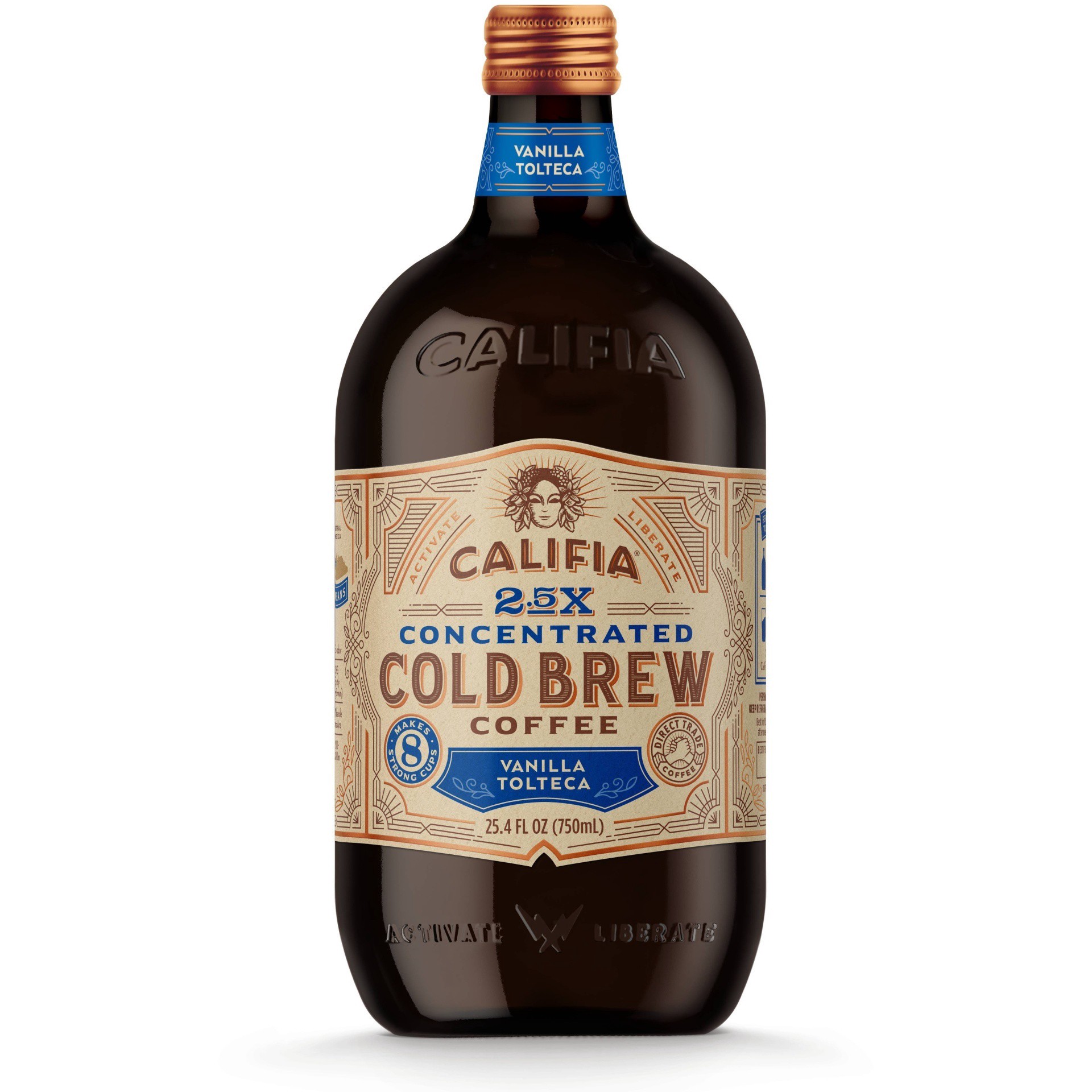 slide 1 of 1, Califia Farms Vanilla Tolteca Concentrated Cold Brew Coffee, 25.4 fl oz