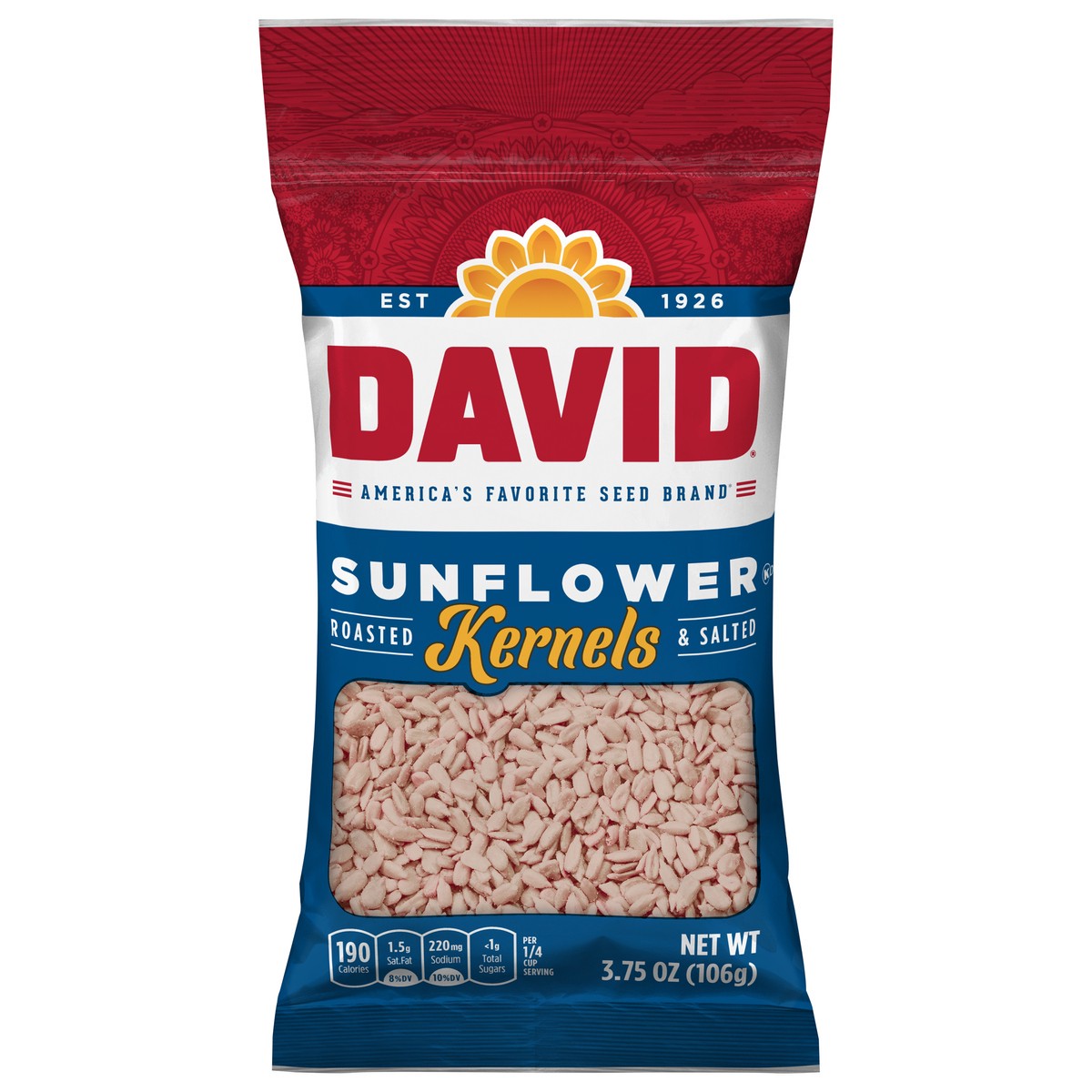 slide 1 of 1, DAVID Roasted & Salted Sunflower Kernels 3.75 oz, 3.75 oz