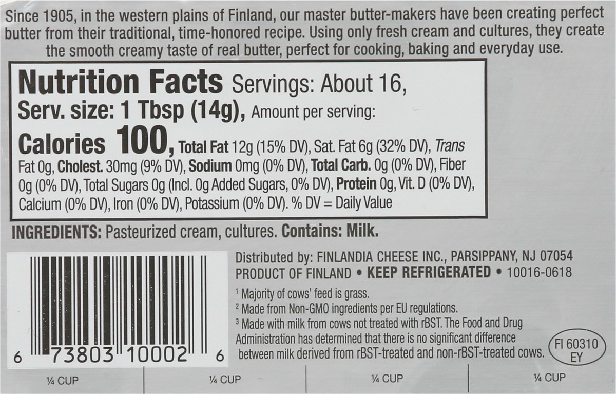 slide 4 of 9, Finlandia Unsalted Butter, 8 oz