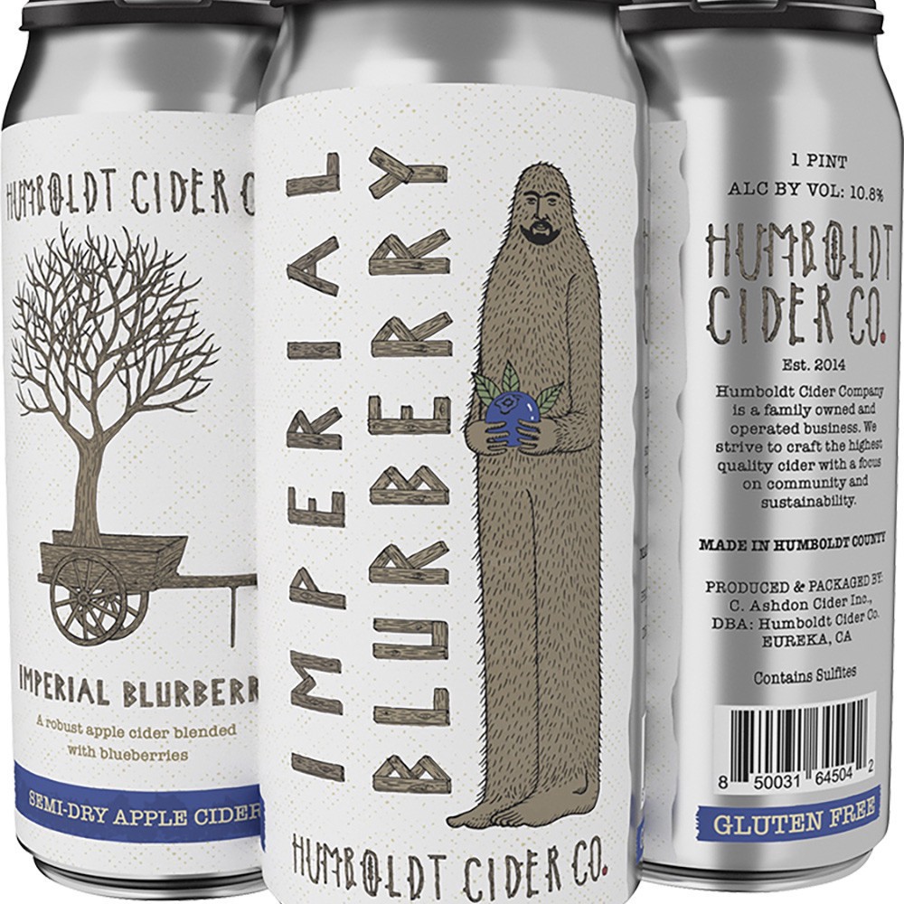 slide 1 of 1, Humboldt Cider Company Humboldt Imperial Blurberry Cider, 4 ct; 16 oz