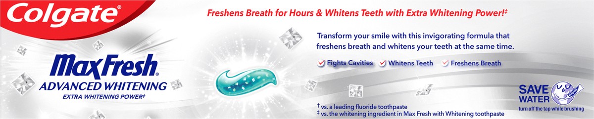 slide 5 of 7, Colgate MaxFresh Advanced Whitening Toothpaste, Clean Mint, 6.3 Oz., 6.3 oz