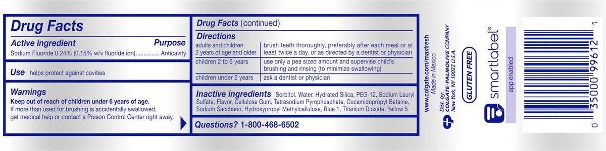 slide 6 of 7, Colgate MaxFresh Advanced Whitening Toothpaste, Clean Mint, 6.3 Oz., 6.3 oz